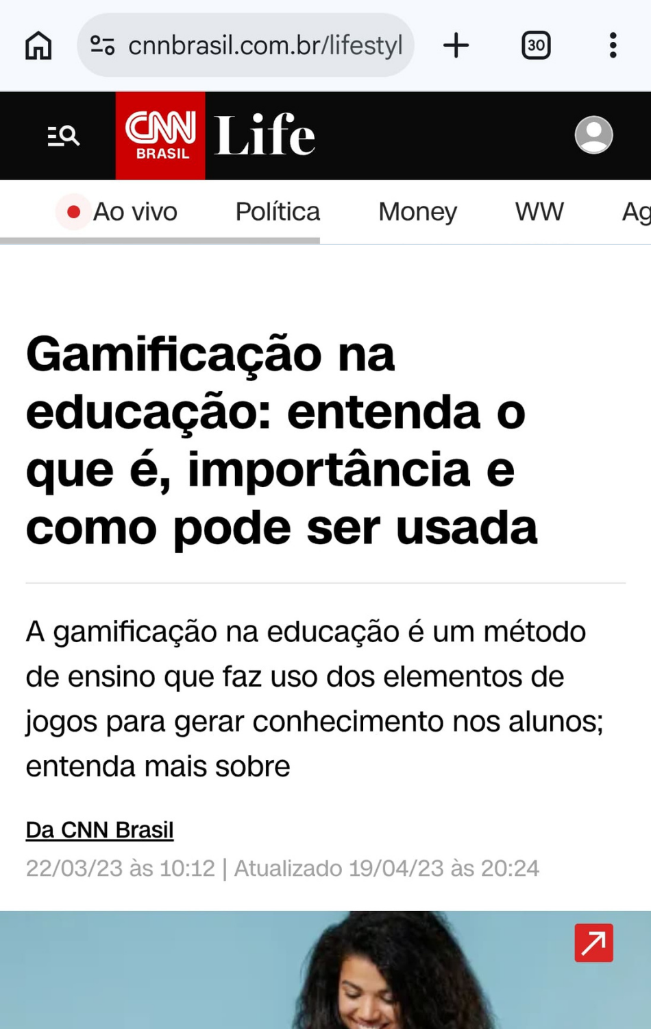 Matéria sobre jogos e aprendizado