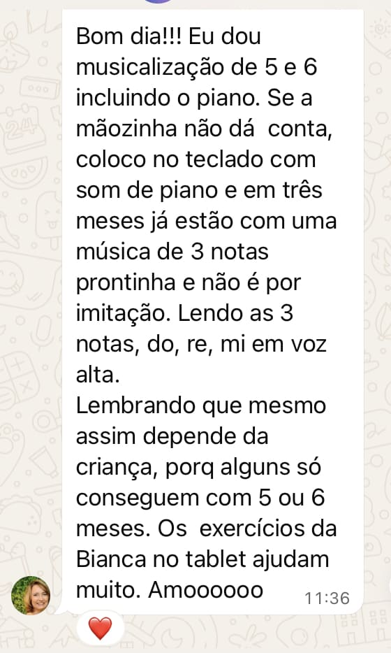 Depoimento de professor